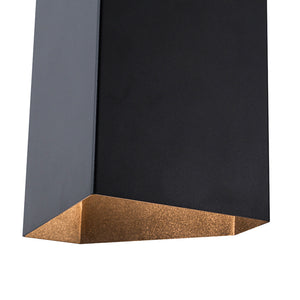 IP54 Up and Down Black Square Tube LED Outdoor Wall Lamp