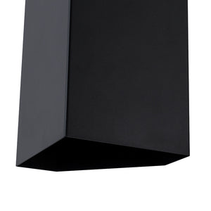 IP54 Up and Down Black Square Tube LED Outdoor Wall Lamp
