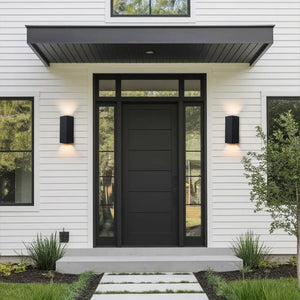 IP54 Up and Down Black Square Tube LED Outdoor Wall Lamp