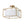 Layered Bamboo Square Cage Fabric Semi Flush Mount