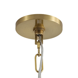Macaron Brass Baby Blue 1-Light Iron Conical Kitchen Pendant