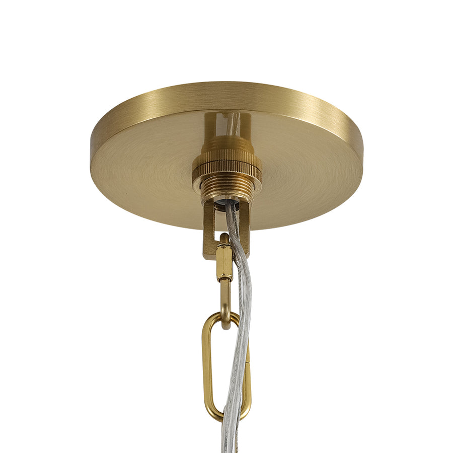 Macaron Brass Baby Blue 1-Light Iron Conical Kitchen Pendant
