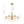 Glam Brass Faceted Crystal 6-Light Semi Flush Chandelier