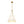 Mid-Century Brass White Fabric Conical Lantern Chandelier