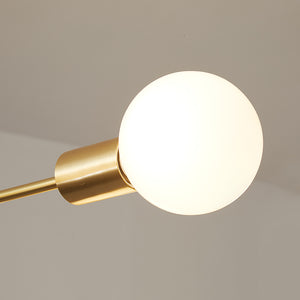 Mid-Century Modern 6-Light Brass Sputnik Ceiling Light