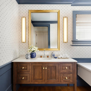 Dimmable LED Wide Linear Frosted Glass Tube Vanity Wall Lamp