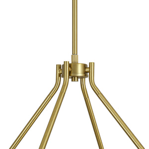 Modern Oversized 8-Light Brass Metal Wagon Wheel Chandelier