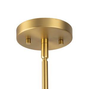 Modern Brass 1-light Shine Opal Glass Globe Kitchen Pendant