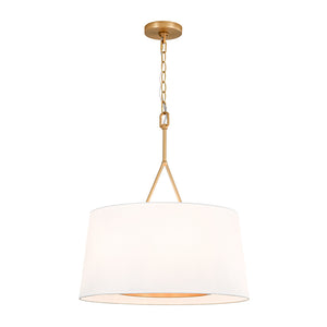 Modern Candle Style Fabric Wide Drum Cage Pendant Light