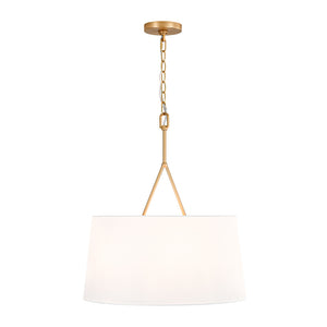 Modern Candle Style Fabric Wide Drum Cage Pendant Light