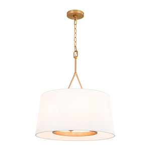 Modern Candle Style Fabric Wide Drum Cage Pendant Light