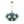 Load image into Gallery viewer, Modern Cluster Gradual Blue Glass Globe Bubble Chandelier
