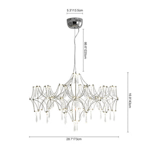 Modern Luxe Glam Starry Sky LED Crystal Chandelier