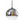 Modern Polished Gradual Smoked Glass Globe 2-Light Pendant