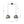 Modern Polished Gradual Smoked Glass Globe 2-Light Pendant