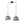 Modern Polished Gradual Smoked Glass Globe 2-Light Pendant