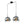 Modern Polished Gradual Smoked Glass Globe 2-Light Pendant