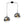 Modern Polished Gradual Smoked Glass Globe 2-Light Pendant