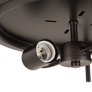 Water Hammered Glass Round Flush Mount Ceiling Light