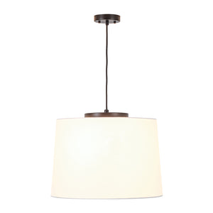 Retro 3-Light Large White Linen Drum Lantern Chandelier