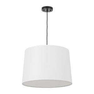 Retro 3-Light Large White Linen Drum Lantern Chandelier