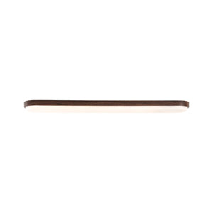 Rustic Walnut Wood Grain Oval Dimmable LED Ceiling Light