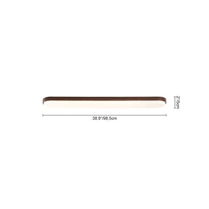 Rustic Walnut Wood Grain Oval Dimmable LED Ceiling Light
