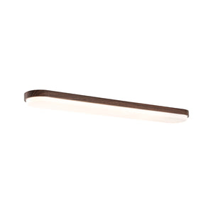 Rustic Walnut Wood Grain Oval Dimmable LED Ceiling Light