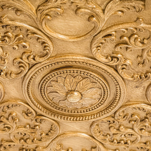 Decorative French White Medallion LED Flush Mount Light