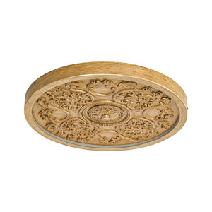 Decorative French White Medallion LED Flush Mount Light