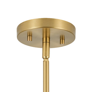 Scandinavian Brass Blue Round Dimmable LED Pendant