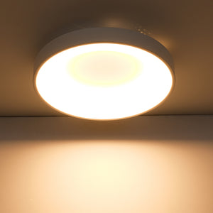 Scandinavian Dimmable LED Round Halo Flush Mount Light