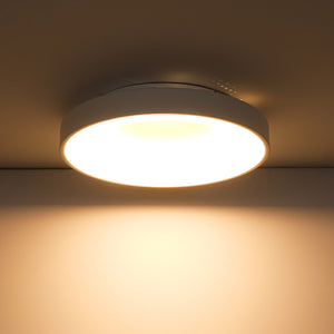 Scandinavian Dimmable LED Round Halo Flush Mount Light