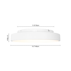 Scandinavian Dimmable LED Round Halo Flush Mount Light