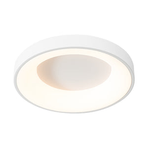 Scandinavian Dimmable LED Round Halo Flush Mount Light