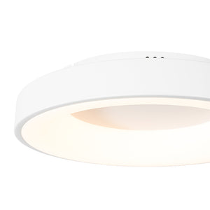 Scandinavian Dimmable LED Round Halo Flush Mount Light