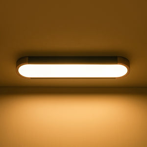 Scandinavian Dimmable LED Wood Oval Flush Mount Light