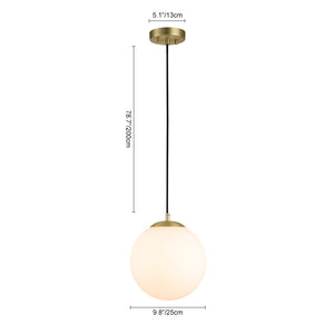 Simple 1-Light Glass Globe Pendant