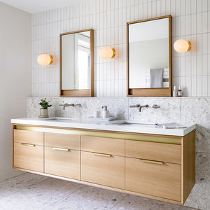 Simple Gold 1-light Frosted Glass Egg Wall Light