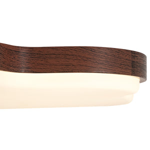 Starfish Walnut Wood Grain Dimmable LED Flush Mount Light