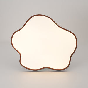 Starfish Walnut Wood Grain Dimmable LED Flush Mount Light