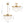 Tiered Water Ribbed Glass Round Semi Flush Chandelier