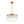 Tiered Water Ribbed Glass Round Semi Flush Chandelier