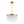 Tiered Water Ribbed Glass Round Semi Flush Chandelier
