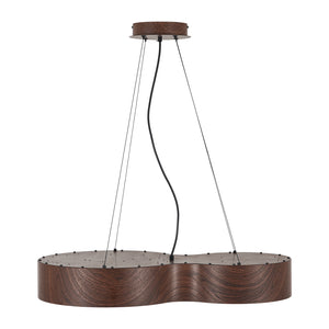 Violin Style 5CCT Dimmable LED Walnut Grain Pendant Light