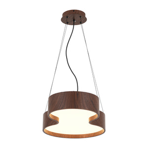 Violin Style 5CCT Dimmable LED Walnut Grain Pendant Light