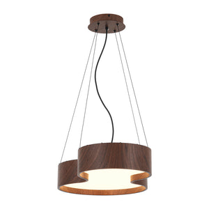 Violin Style 5CCT Dimmable LED Walnut Grain Pendant Light