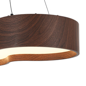 Violin Style 5CCT Dimmable LED Walnut Grain Pendant Light