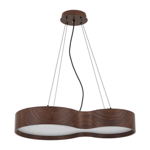 Violin Style 5CCT Dimmable LED Walnut Grain Pendant Light