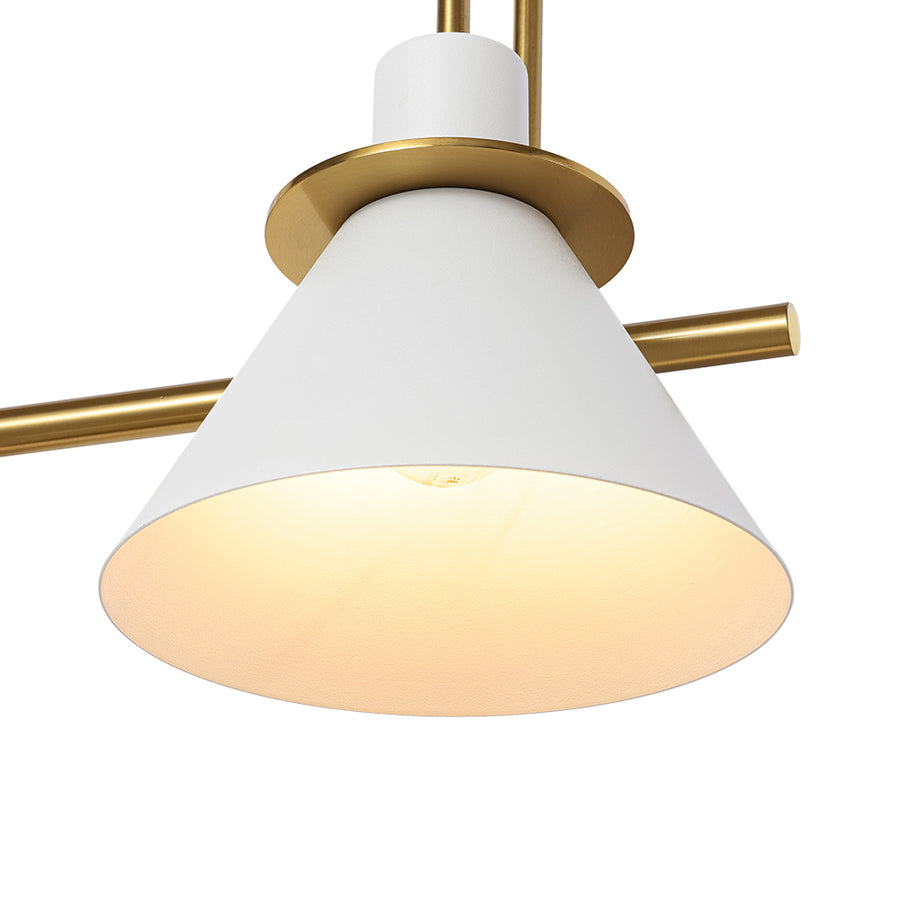 3-Light Metal Conical Shade Bathroom Vanity Wall Sconce